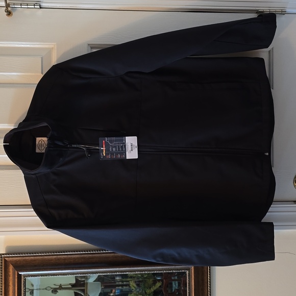 ST. JOHN'S BAY BRAND MEN'S BLACK FRONT ZIPPERED JACKET COAT SIZE XL - Picture 2 of 16